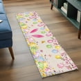 thumbnail image 3 of 2'x6' Rug Runners for Hallways Kitchen, Happy Easter Non Slip Entryway Beside Floor Carpet Runner, Spring Farmhouse Bunny Eggs Flower Beige Washable Laundry Room Bedroom Throw Rugs Mat for Family Pet, 3 of 8