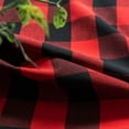 thumbnail image 4 of 3 Pc Cotton Classic Country Farmhouse Kitchen Window Curtain -Red & Black Buffalo Check Tier & Valance Set, 54" x 18" / 27" x 36", 4 of 6