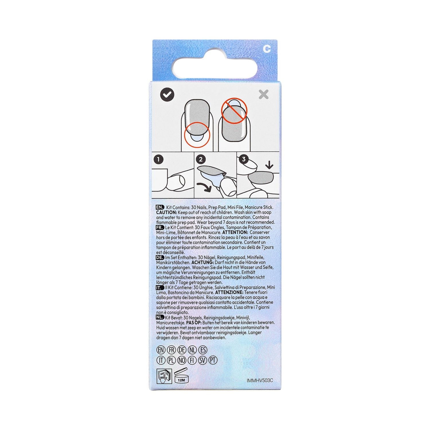 imPRESS Holiday Press-On Nails - Longueur moyenne - Forme de cercueil - 30 ct.