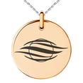 thumbnail image 1 of Stainless Steel Elemental Air Nation Engraved Small Medallion Circle Charm Pendant Necklace, 1 of 1