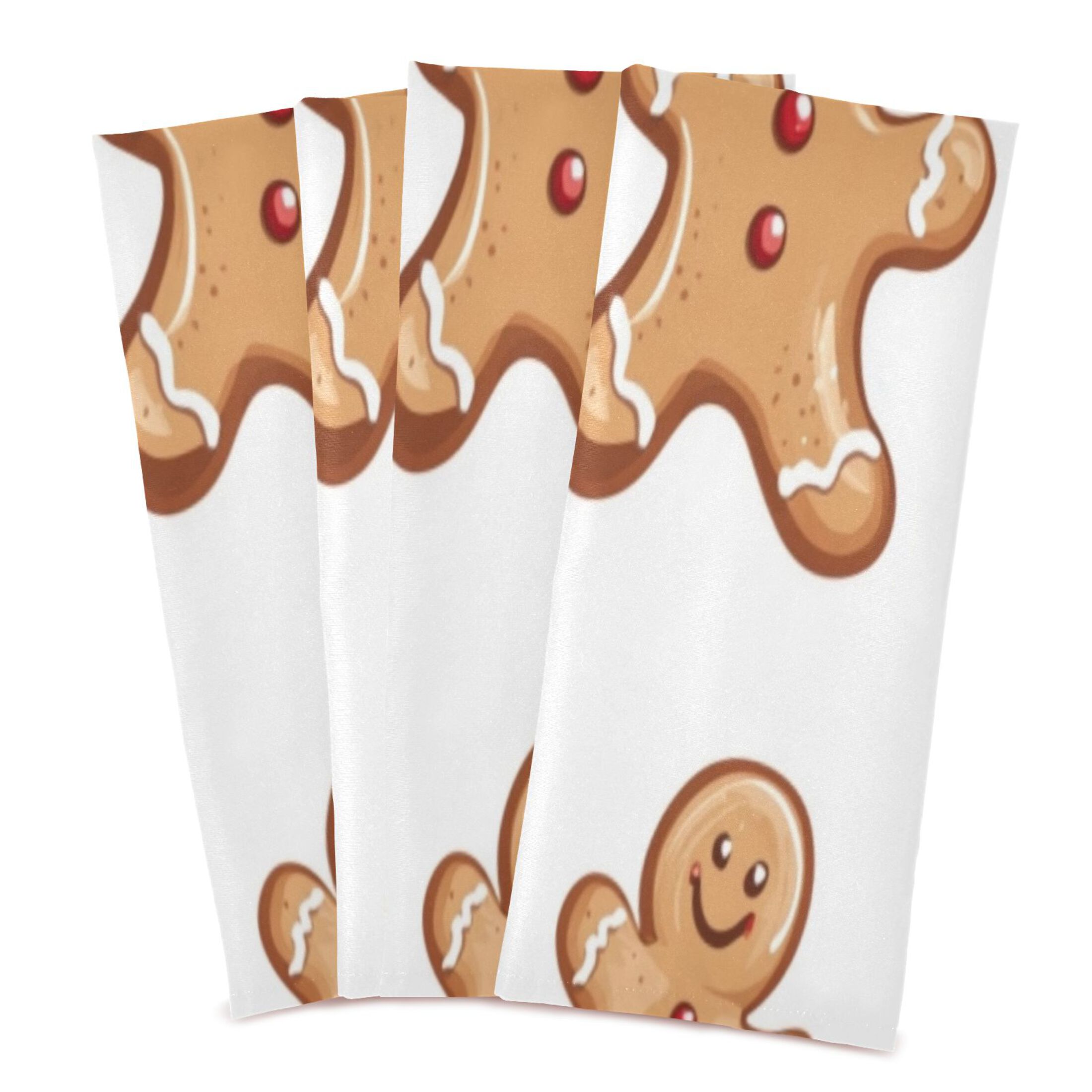 Kitchen Towel 28x18 Inches x6，Plate Towel, Decorative Towel, Napkin, Tea Towel Tea Towels For Kitchen Dish Cloths & Dish Towels The Christmas Gingerbread Man