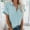 Light Blue, variant on TIHLMKWomens Basic T Shirts Woman Causal Button Solid Blouse Short Sleeve T-Shirt Summer Tops