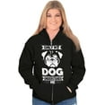 thumbnail image 3 of Only My Dog Understands Me Pet Lover Unisex Fleece Graphic Zip Up Hoodie Brisco Brands 2X, 3 of 5