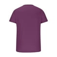thumbnail image 3 of Zimjoy Men's Big and Tall T-Shirts Big and Tall Short Sleeve Henley Neck Knit T-Shirt Casual Lightweight Solid Tees (Purple, 3XL), 3 of 4