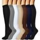 thumbnail image 1 of Paquete de 6 pares de medias de compresión unisex hasta la pantorrilla, medias de presión de apoyo para hombres y mujeres, mejoran el flujo sanguíneo y reducen la fatiga (ajuste flexible) L/XL, 1 of 4