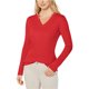 thumbnail image 1 of Tommy Hilfiger suéter de punto de cable para mujer, rojo, pequeño Tommy Hilfiger Pull-over, 1 of 1