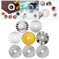 thumbnail image 3 of Kit de Cuchillas de Cortador Giratorias Redondas de 45 Mm para Manualidades de Costura, Cortes de Tela para Acolchar, Papel, Cuero Y Más 8 piezas Baoblaze Artesanías De Costura Acolchadas, 3 of 8