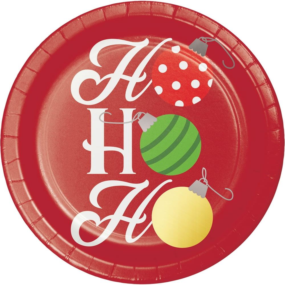 Ho Ho Ho Dessert Plates, 24 Count for 24 Guests - Walmart.com - Walmart.com