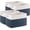Blue & White, variant on 4 Pack Woven Storage Baskets for Organizing Shelves, Durable Jute Bins for Toys, Books, Towels, Clothes, Multipurpose Storage Containers, 12.7"L x 9"W x 7.8"H