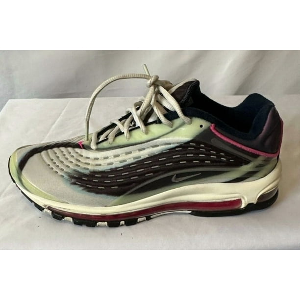 Ni - ke Ni - ke Air Max Deluxe Size 10.5 Low Enamel White Athletic Sneakers AJ7831-301