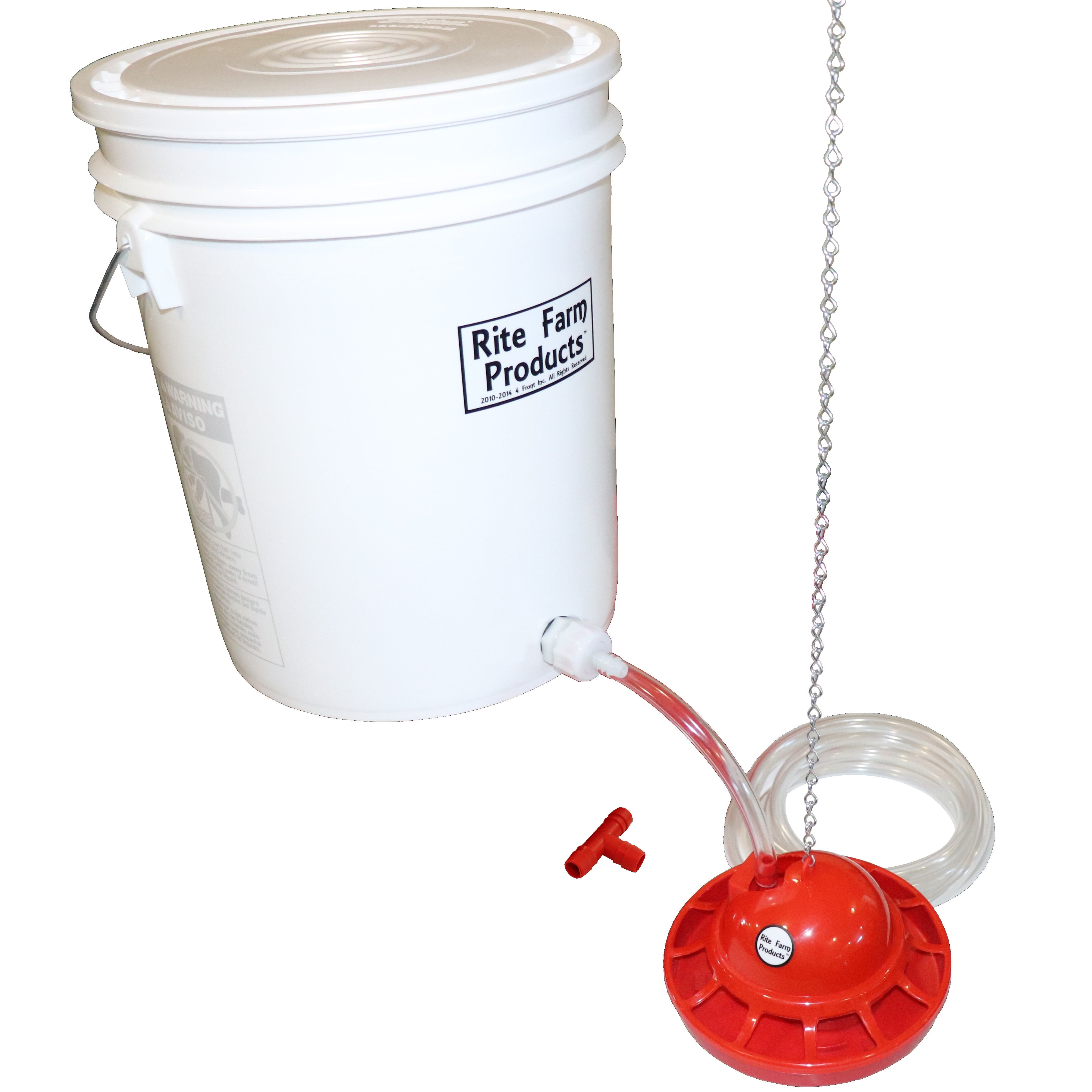 Rite Farm Products 3.7 Gallon Heated Poultry Chicken Waterer Drinker with LEDs 