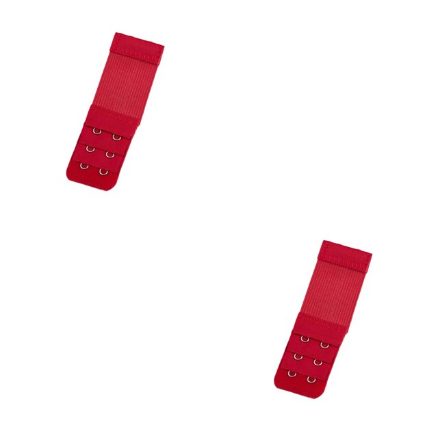 Destyer Extension Strap Bra Extenders Buckle 2 Hooks Accessories Adjustable 3 Rows wine red 2Set
