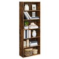 thumbnail image 4 of VASAGLE Bookshelf, Open Bookcase with Adjustable Storage Shelves, Floor Standing Unit, 23.6?, Rustic Brown, 4 of 5
