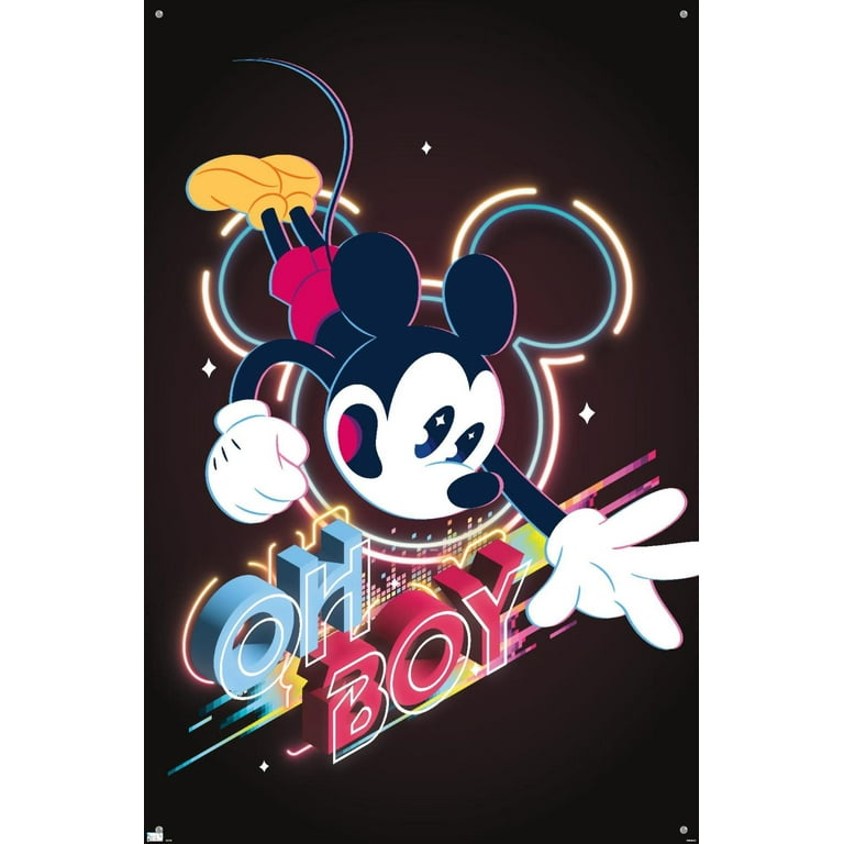 Disney Mickey Mouse - Oh Boy Wall Poster with Pushpins, 22.375