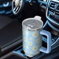 thumbnail image 4 of 1pc daisy 40oz Tumbler with Straw & Handle - Insulated Stainless Steel Cup | Holiday Gift for Man Women (Christmas, Valentine's, Birthday), 4 of 5
