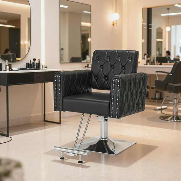 BarberPub Classic Hydraulic Salon Chair, Barber Styling Chair for Beauty Salon Spa