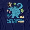 thumbnail image 3 of Disney Moana Land And Sea Are One Maui Women's T Shirt (Navy, S-XXL), 3 of 4