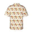 thumbnail image 3 of Uemuo Autumn Pears Printed Regular Fit Short Sleeve Casual Hawaiian Shirt for Men,Aloha shirt,Tropical shirt,Floral print shirt,Vacation Beach shirt-, 3 of 9