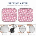 thumbnail image 5 of Kdxio Cute Rabbit Print 2-Piece Sun Shade Front Windshield - Foldable Car Front Window Sunshades for Most Sedans SUV Truck, 5 of 6