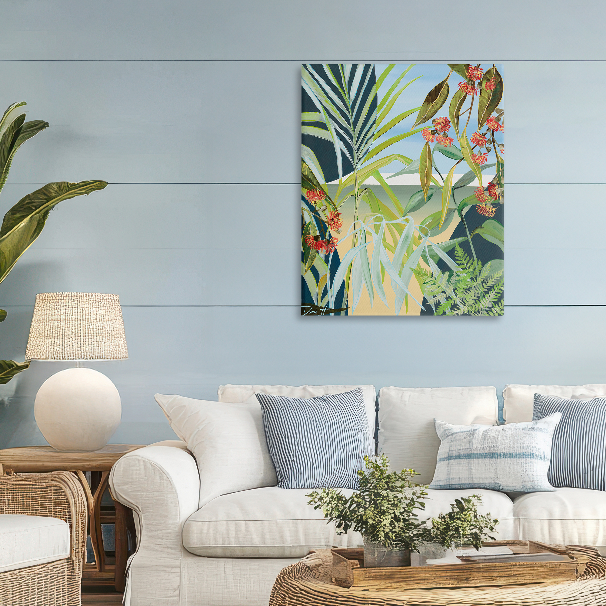 Stupell Industries Coastal Morning Leaves Canvas Wall Art, design by Dani Heyward