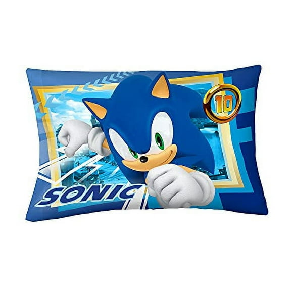 Franco Kids Bedding Super Soft Microfiber Reversible 180 Thread Sonic the Hedgehog Pillow Case