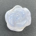 thumbnail image 6 of Blue Lace Agate Rose Flower Bead | 10x9-12x9mm | Lavender | Rose | 1 Bead |, 6 of 9
