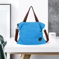 thumbnail image 5 of Bolso de hombro de lona MACHAO bolso artístico de moda ocio azul, 5 of 5