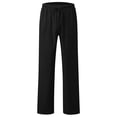 thumbnail image 5 of Wide Leg Linen Blend Pants for Girls Summer Loose Beach Pants Lightweight Straight Leg Trousers Blue 12-13 Years, 5 of 6