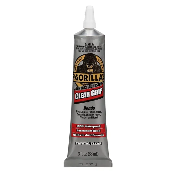 Gorilla Clear Grip Contact Adhesive 3 oz. Crystal Clear (8040002)