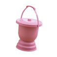 thumbnail image 4 of Serenable Chamber Pot Portable Spittoon Night Urinal Container Night Urinal with Handle Spittoon with Lid for Car Home Woman Kids Adults Pink, 4 of 9