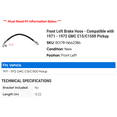 thumbnail image 2 of Front Left Brake Hose - Compatible with 1971 - 1972 GMC C15/C1500 Pickup, 2 of 2
