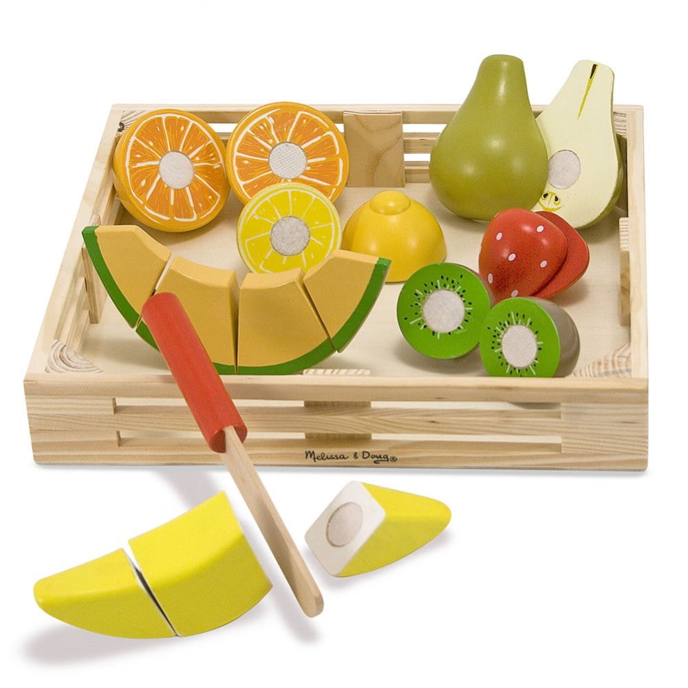 wooden cut up play food