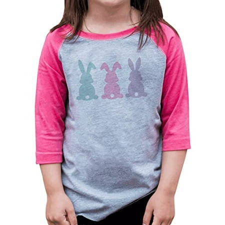 

7 ate 9 Apparel Kid s Happy Easter Shirts - Three Bunnies Pink Shirt 6 Months