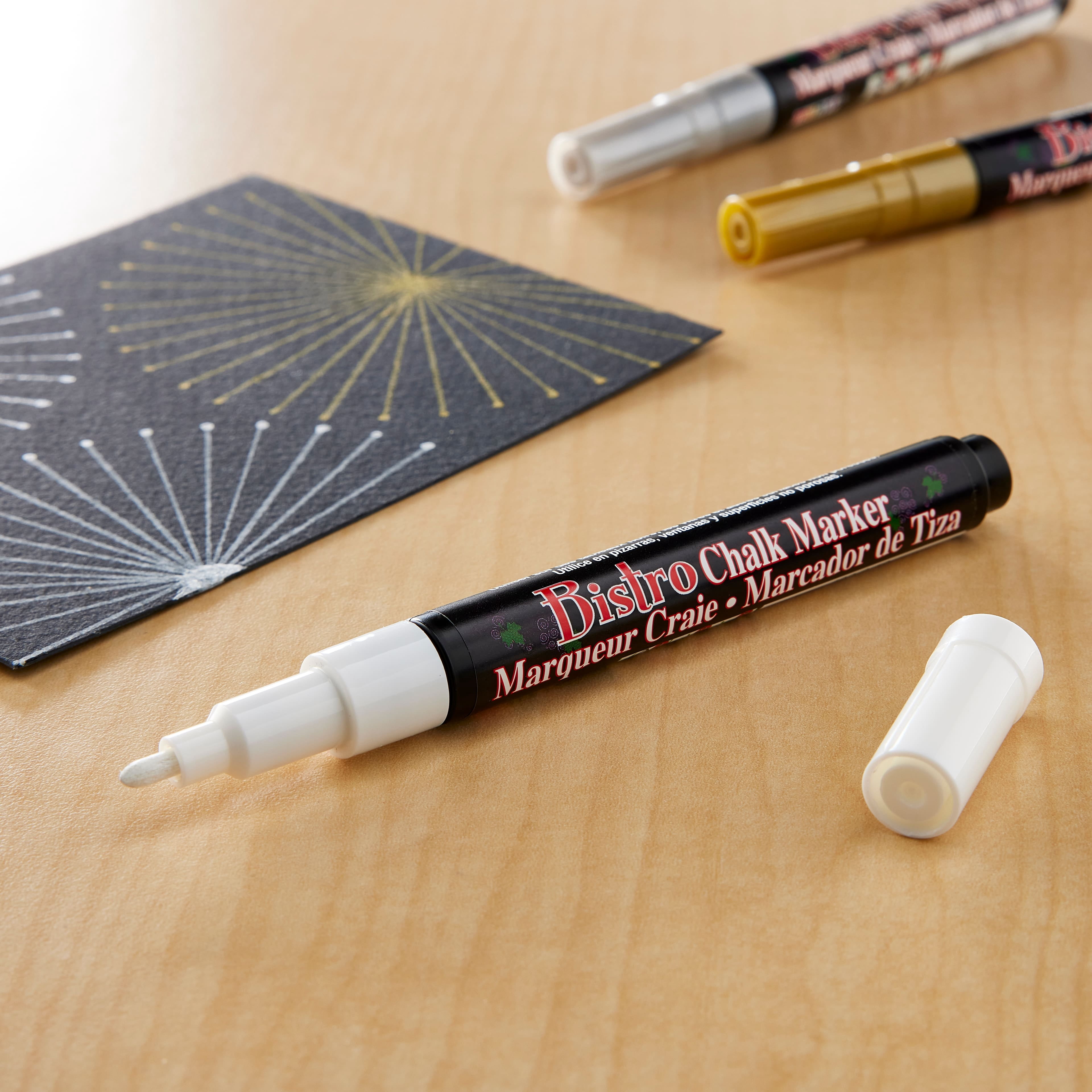 Marvy Uchida Bistro Fine Point Chalk Marker, 12 Pack