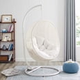 thumbnail image 2 of Swing Lounge Chair, Sunbrella, White, Modern Contemporary Urban Design, Outdoor Patio Balcony Cafe Bistro Garden Furniture Hotel Hospitality, 2 of 8