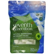 Seventh Generation Auto Dish Packs, Free and Clear, 20-Count, Packaging May Vary (Pack of 4)