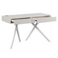 thumbnail image 2 of Furniture of America Alto Wood Writing Desk with USB in Luminous White, 2 of 15