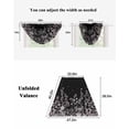 thumbnail image 6 of Waterfall Valances for Windows, Black Botanical Kitchen Sheer Valance Curtains, Dragonfly Flower Leaf Retro Style Rod Pocket Elegant Swag Valances for Living Room Bedroom, 47.2"x38.5", 3 Panel, 6 of 8