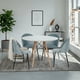 thumbnail image 4 of Ilios Innova | Comedor Roslo 4s Set de Mesa Redonda Blanca y 4 Sillas de Terciopelo Azul, Estilo Nórdico Moderno Minimalista para Espacios Pequeños, 4 of 9