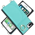 thumbnail image 4 of for iPhone 7 Plus/8 Plus Case with Card Holder and Strap for Women,Crossbody Lanyard,Stand Ring Kickstand,3 Credit Card Holder,Magnetic Clasp,and PU Leather Wallet Phone Casas 5.5 inch(Green), 4 of 17