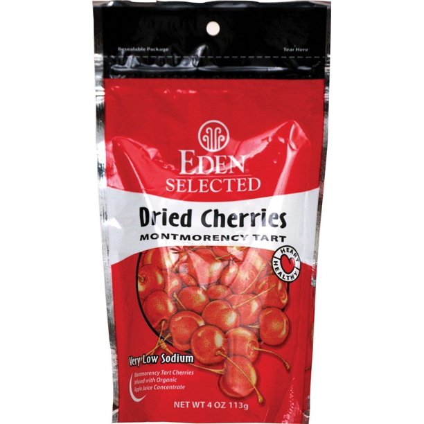 Eden Foods Selected Dried Cherries Montmorency Tart 4 oz Pack of 2