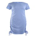 thumbnail image 3 of Women Bodycon Drawstring Ruched Stretchy Casual Party Mini Dress, 3 of 6