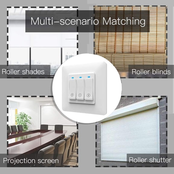 Customized Motorized Blinds, Smart Shade Blinds with Voice Activation, Polyester Fabric Roller Shutters for Your Smart Home