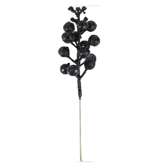 Christmas Glitter Twig Floral Pick,8.26 Inch Artificial Sparkling Berry Stem Ornament,Seasonal Filler Supply for Xmas Tree DIY Vase Wreath Mantel Indoor Holiday Home Decor