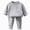Gray, variant on ITSAME Girls 2 Piece Outfit Fleece-Lined Long Sleeve Crewneck Pullover and Pants Fall Winter Warm Loungewear Set Size 5T