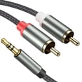 thumbnail image 1 of Cable de audio Froggen de 3,5 mm a RCA de 2 m, trenzado de nailon, 1 of 4