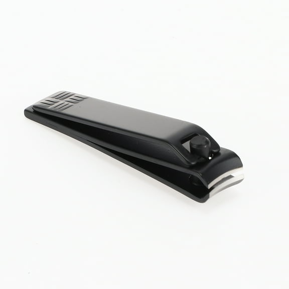 1 Pc Portable Anti-slip Pattern Small Curved Nail Clippers for Women Men Black 1 Pc