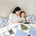 thumbnail image 4 of Manfei Dreamy Fairy Princess Bedding Comforter Set 7pcs for Teen, Blue Buffalo Checkered King Bedding Sets, Royal Nutcracker Guard Reversible Bed Sheets, Super Cozy Room Decor, 4 of 7