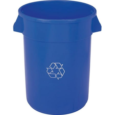 Huskee 3200-1 Round Refuse Trash Receptacle, 32 gal, 22 in Dia x 27-3/8 in L, Plastic