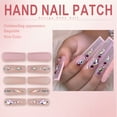 thumbnail image 4 of RAGUPEL 24Pcs Glue on Nails for Women,Diamond-Accented Nail Tips Square,Uncluttered Style Stick on Nails for Women,Long Nails for Daily Life,Gatherings and Photo Shoots,Style1, 4 of 7